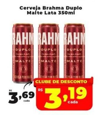 Rede uniforça Cerveja Brahma Duplo Malte Lata 350ml oferta