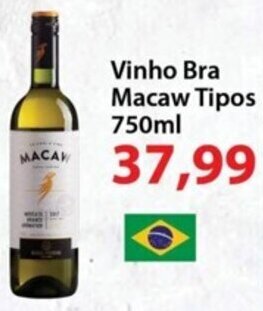 Chama Supermercados Vinho Bra Macaw Tipos 750ml oferta