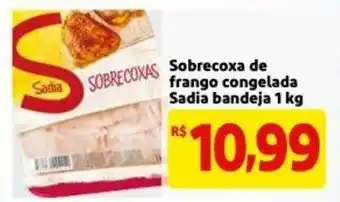 Mercado Extra Sobrecoxa de frango congelada Sadia Bandeja 1kg oferta