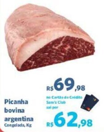 Sam's Club Picanha bovina argentina Congelada, Kg oferta