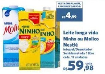 Sam's Club Leite longa vida Ninho ou Molico Nestlé oferta