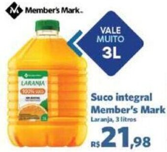 Sam's Club Suco integral Member's Mark Laranja, 3 litros oferta