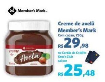 Sam's Club Creme de avelã Member's Mark Com cacau, 750g oferta