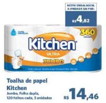 Sam's Club Toalha de papel Kitchen 120 folhas cada, 3 unidades oferta