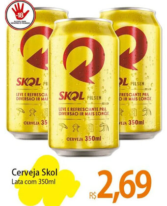 Atacadão Cerveja Skol Lata com 350ml oferta
