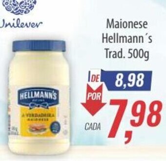 Supermercados BH Maionese Hellmann's Trad. 500g oferta