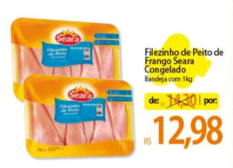 Atacadão Filezinho de Peito de Frango Seara Congelado Bandeja com 1kg oferta