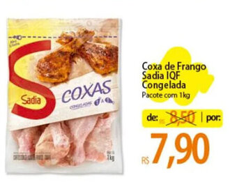 Atacadão Coxa de Frango Sadia IQF Congelada Pacote com 1kg oferta