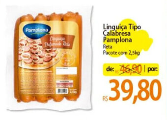 Atacadão Linguiça Tipo Calabresa Pamplona Pacote com 2,5kg oferta