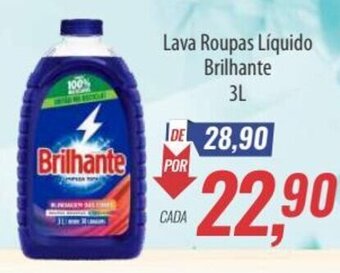 Supermercados BH Lava Roupas Líquido Brilhante 3L oferta