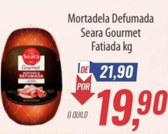 Supermercados BH Mortadela Defumada Seara Gourmet Fatiada kg oferta