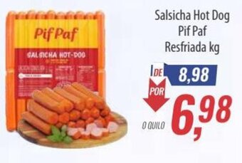 Supermercados BH Salsicha Hot Dog Pif Paf Resfriada kg oferta