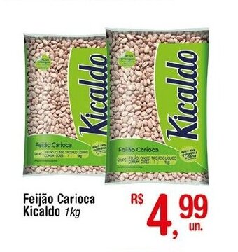 Fort Atacadista Feijão Carioca Kicaldo 1kg oferta