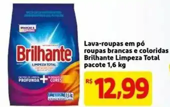 Mercado Extra Lava roupas em po roupas brancas e coloridas Brilhante Limpeza Total pacote 1.6kg oferta