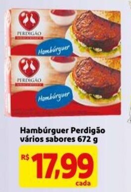 Hamburguer Perdigao varios sabores 672g