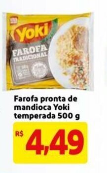 Mercado Extra Farofa Pronta de Mandioca Yoki temperada 500g oferta