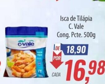 Supermercados BH Isca de Tilápia C.Vale Cong. Pcte. 500g oferta