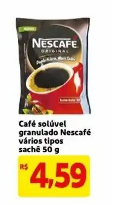 Mercado Extra Cafe soluvel granulado Nescafe varios tipos sache 50g oferta