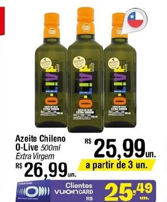 Fort Atacadista Azeite Chileno 0-Live 500ml Extra Virgem oferta