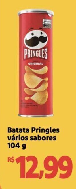 Batata Pringles vários sabores 104 g