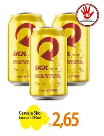 Atacadão Cerveja Skol Lata com 350ml oferta