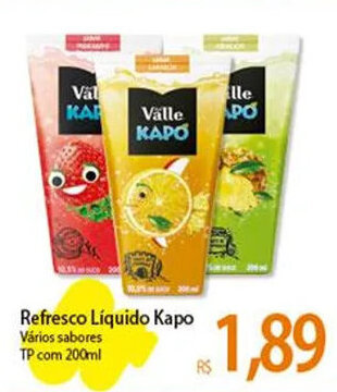 Atacadão Refresco Líquido Kapo TP com 200ml oferta