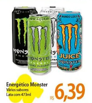 Atacadão Energético Monster Vários sabores Lata com 473ml oferta