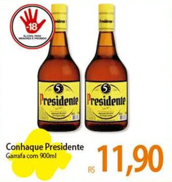 Atacadão Conhaque Presidente Garrafa com 900ml oferta