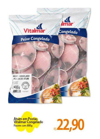 Atacadão Atum em Postas Vitalmar Congelado Pacote com 800g oferta