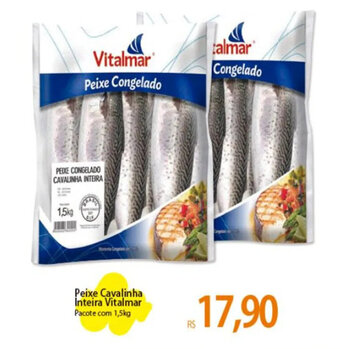 Atacadão Peixe Cavalinha Inteira Vitalmar Pacote com 1,5kg oferta