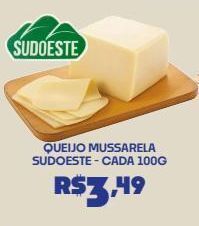 Queijo mussarela sudoeste - cada 100g