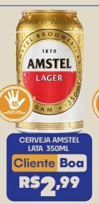 Boa Supermercados Cerveja amstel lata 350ml oferta