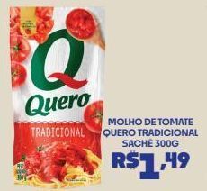 Boa Supermercados Molho de tomate quero tradicional sachê 300g oferta