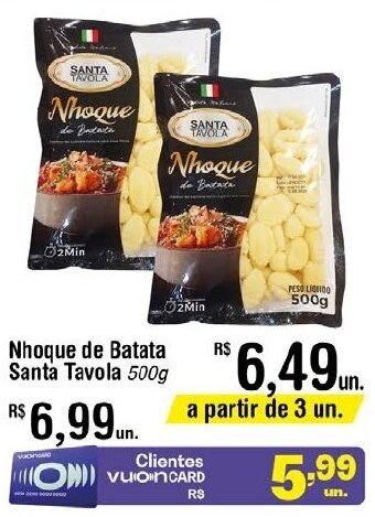 Fort Atacadista Nhoque de Batata Santa Tavola 500g oferta