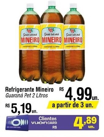 Fort Atacadista Refrigerante Mineiro Guaraná Pet 2 Litros oferta