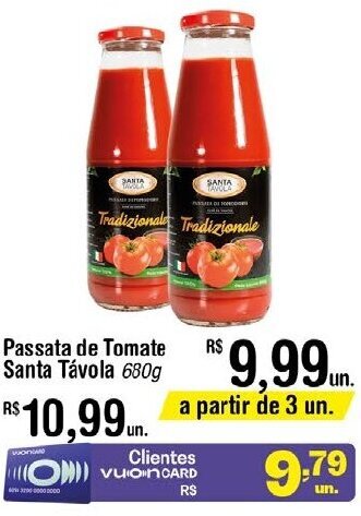 Fort Atacadista Passata de Tomate Santa Távola 680g oferta