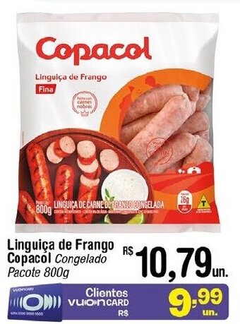 Fort Atacadista Linguiça de Frango Copacol Congelado Pacote 800g oferta