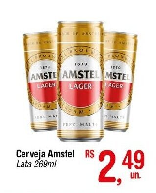 Fort Atacadista Cerveja Amstel Lata 269ml oferta