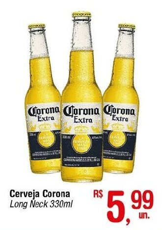Fort Atacadista Cerveja Corona Long Neck 330ml oferta