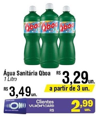 Fort Atacadista Água Sanitária Qboa 1 Litro oferta