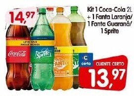 Cercadão Kit 1 Coca-Cola 2L + 1 Fanta Laranja/ 1 Fanta Guaraná/ 1 Sprite oferta