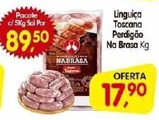 Cercadão Linguiça Toscana Perdigão Na Brasa kg oferta