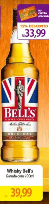 Atacadão Whisky Bell's Garrafa com 700ml oferta