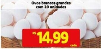 Extra Supermercado Ovos brancos grandes com 20 unidades oferta