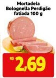 Extra Supermercado Mortadela Bolognella Perdigão fatiada 100 g oferta