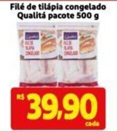 Extra Supermercado Filé de tilápia congelado Qualitá pacote 500 g oferta