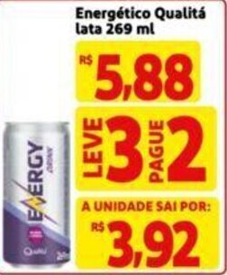 Extra Supermercado Energético Qualitá lata 269 ml oferta