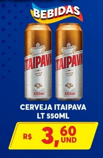 Atacadão Centro Sul CERVEJA ITAIPAVA LT 550ML oferta