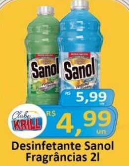Rede Krill Desinfetante Sanol Fragrâncias 2L oferta