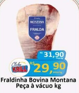 Fraldinha Bovina Montana Peça à vácuo kg